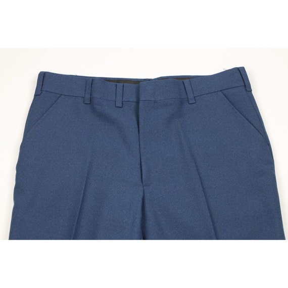 70s Streetwear Mens 38x32 Knit Flared Wide Leg Be… - image 2