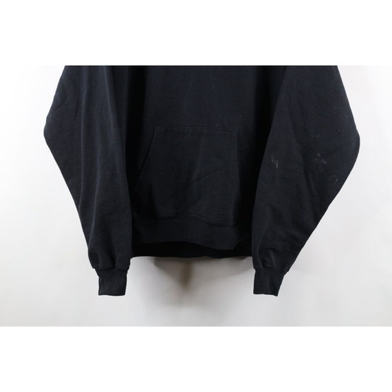 90s Streetwear Mens Size XL Distressed Blank Hood… - image 3