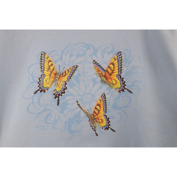 90s Country Primitive Womens XL Flower Butterfly … - image 4