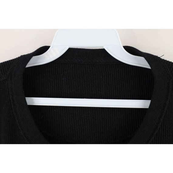 90s Streetwear Mens XLT Faded Blank Thermal Waffl… - image 5