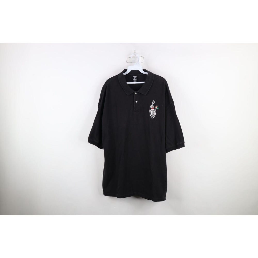 90S Warner Bros Mens 2Xl Sun Faded Looney Tunes Bugs Bunny Polo Shirt, Vintage Looney Tunes Bugs Bunny Golf Polo Shirt, 1990S Golfing Polo Unique Fashion