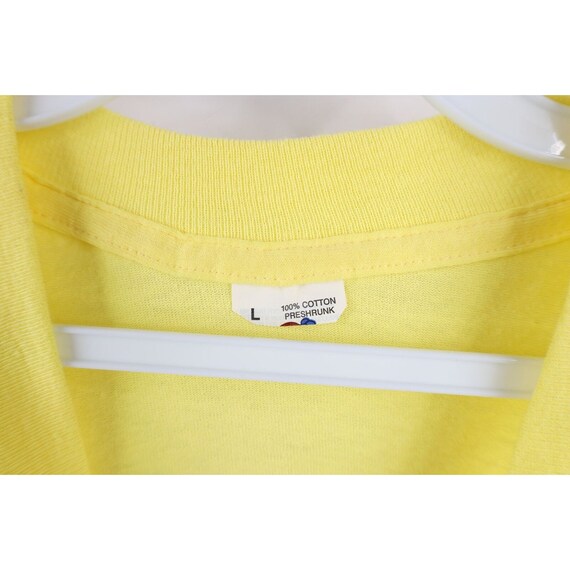 90s Streetwear Mens Large Blank Short Sleeve Pock… - image 5