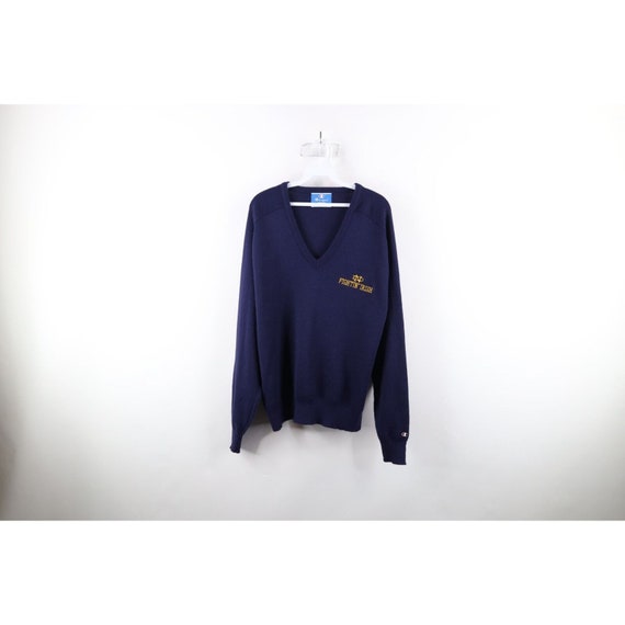 Champion sweater navy blue knot hotsell