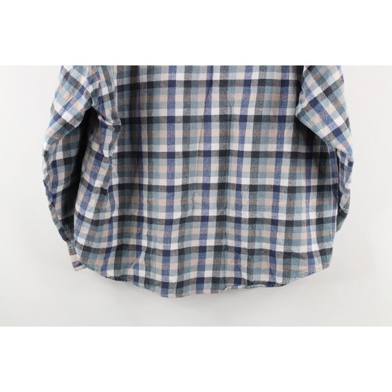 90s Streetwear Mens XL Faded Collared Flannel But… - image 9