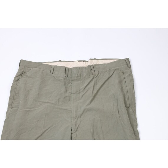 40s Streetwear Mens 36x30 Gabardine Rayon Cuffed Pants