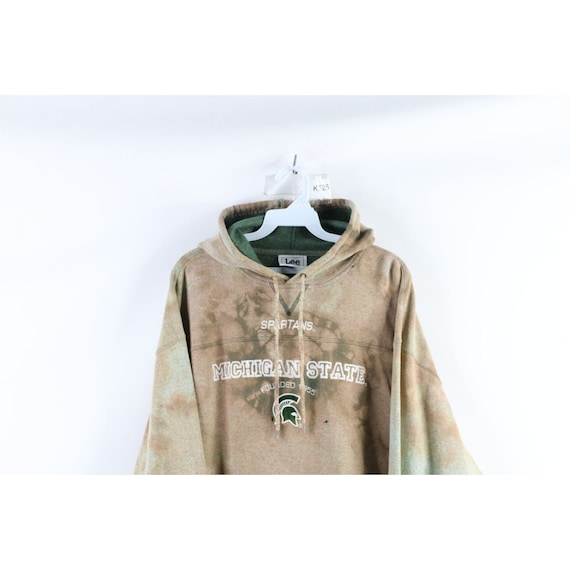 90s Mens XL Distressed Acid Wash Michigan State U… - image 2