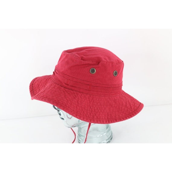 90s Streetwear Faded Blank Bucket Boonie Hat Cap … - image 3
