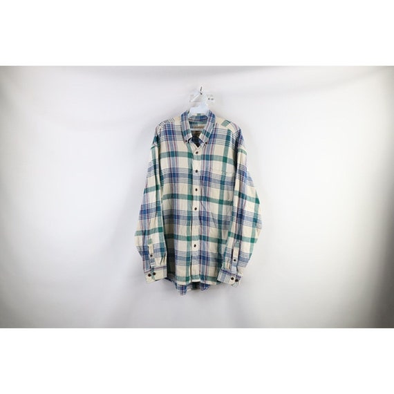 90s Woolrich Mens XL Distressed Collared Flannel B