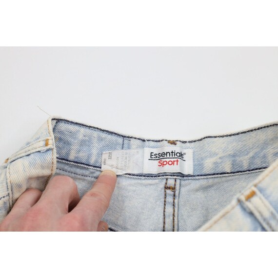 90s Streetwear Womens 10 Distressed Acid Wash Zip… - image 7