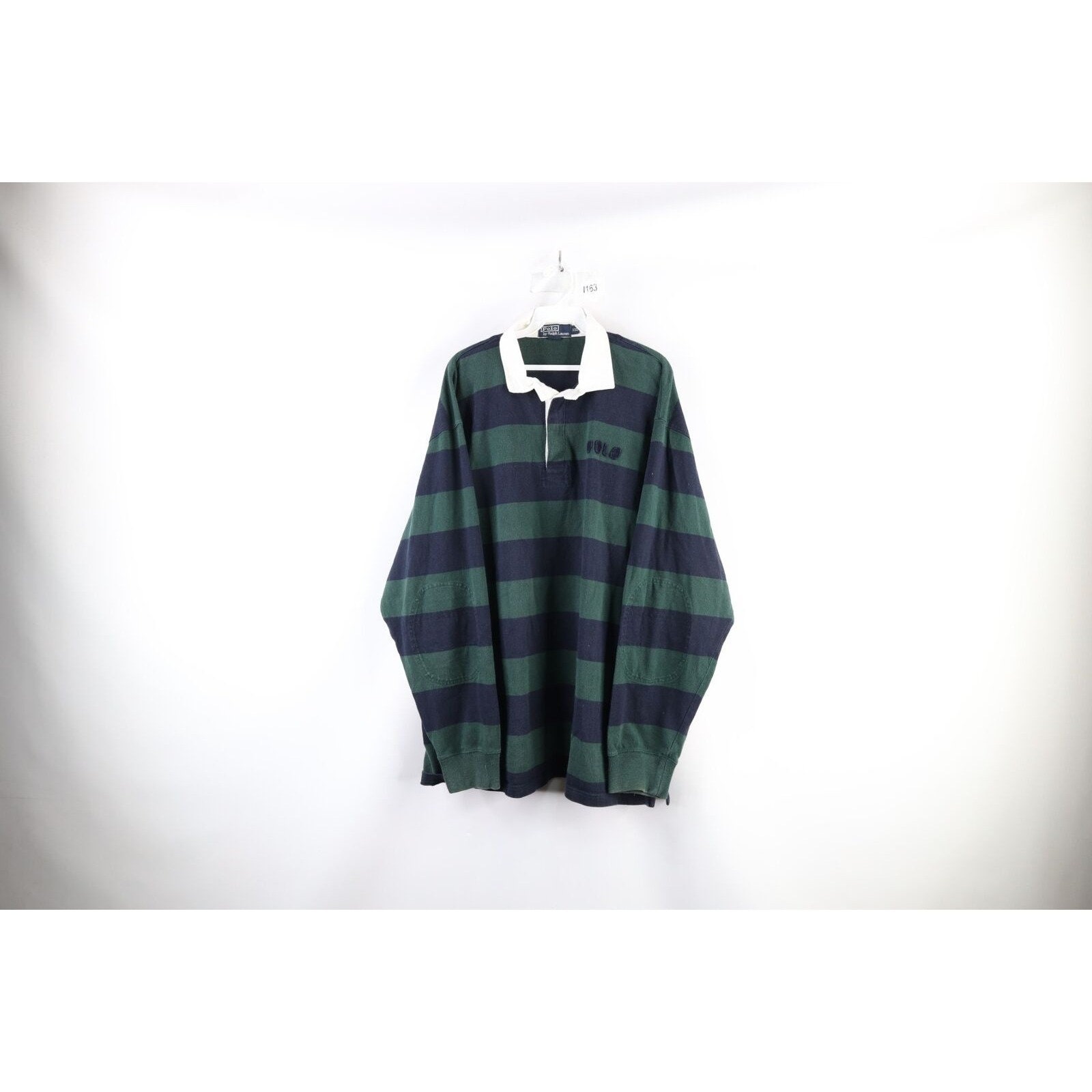 90s Ralph Lauren Mens 2XL Faded Spell Out Block Letter Rugby