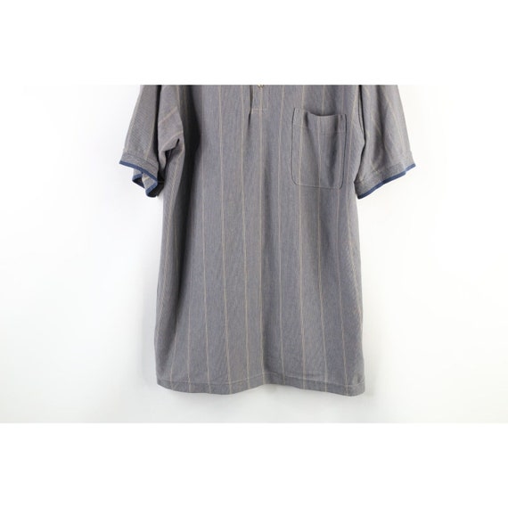 90s Streetwear Mens Size Large Faded Striped Coll… - image 3