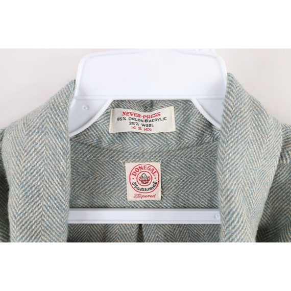 50s Streetwear Mens Small Distressed Donegal Wool… - image 8
