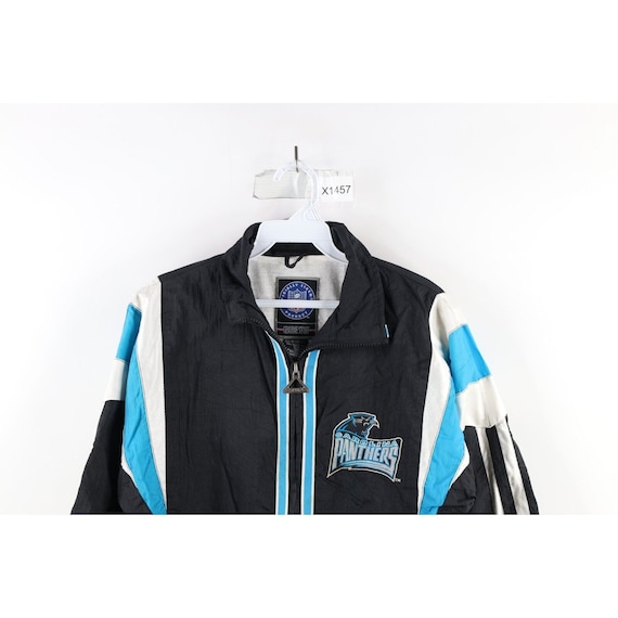 90s Boys Medium Spell Out Carolina Panthers Lined… - image 2