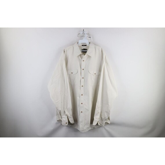 90s Eddie Bauer Mens 2XL Ultra Long Rufton Twill Button Shirt Light Gray Vintage Eddie Bauer Twill Button Shirt 90s Collared Button Shirt Etsy Canada