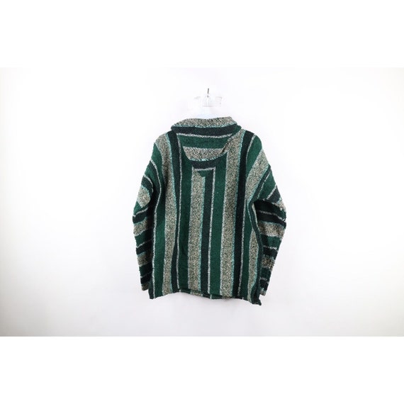 90s Streetwear Womens Large Distressed Striped Kn… - image 10