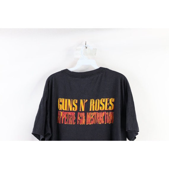 80s Men XL Distressed Guns N Roses Appetite For D… - image 8
