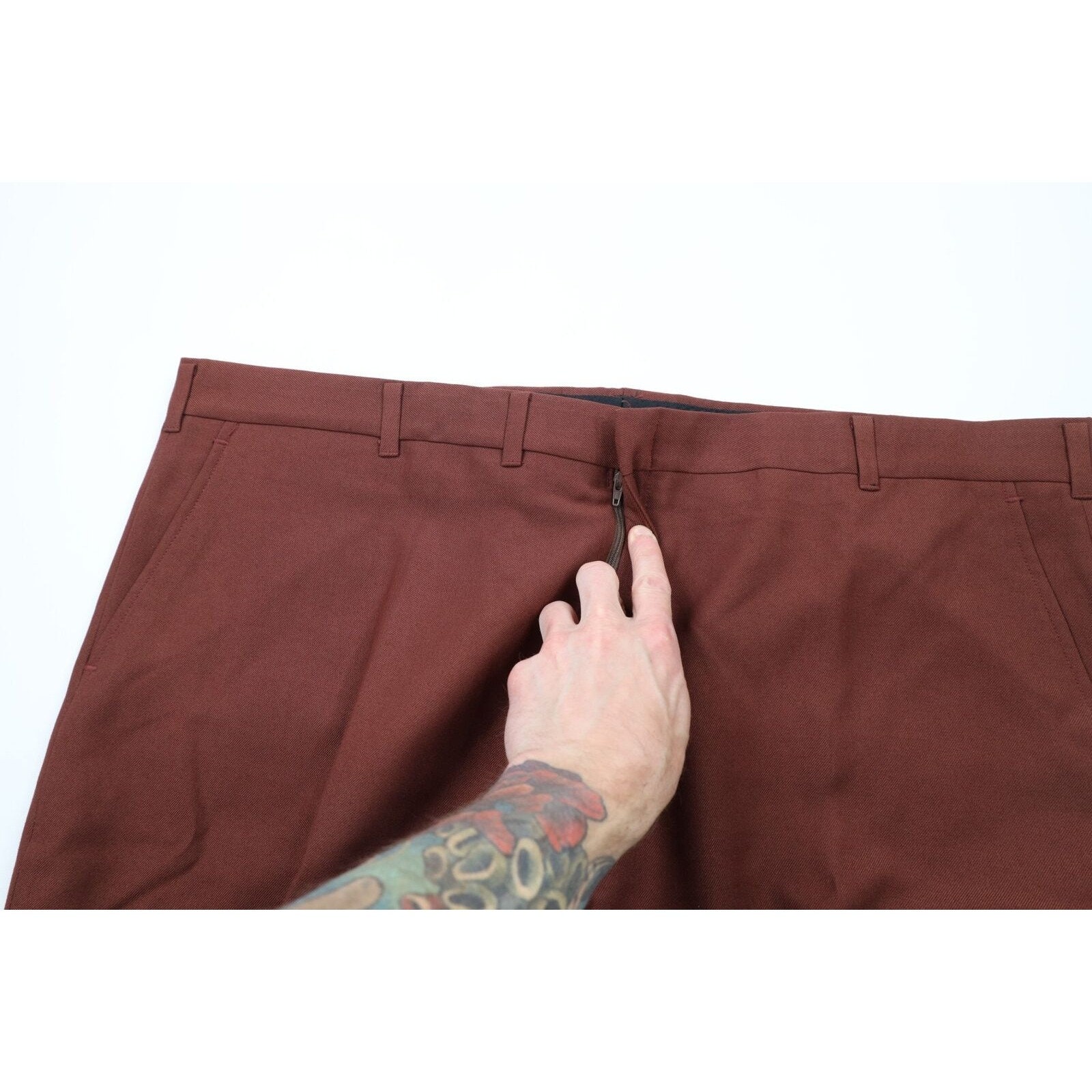 70s Streetwear Mens 44x32 Wool Blend Wide Leg Bell Bottoms
