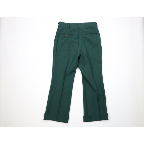 70s Streetwear Mens 32x29 Flat Front Cuffed Knit … - image 7