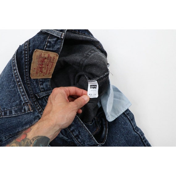 90s Levis 505xx Mens 36x34 Distressed Acid Wash R… - image 5