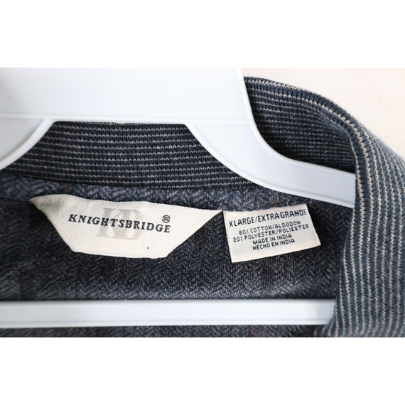 90s Streetwear Mens XL Velour Herringbone Collare… - image 4