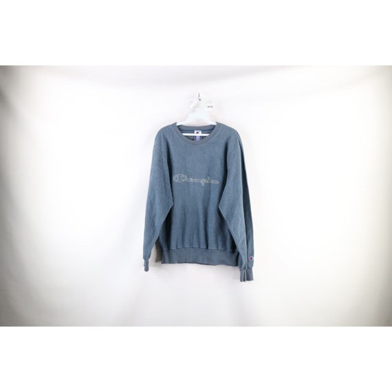 Champion men's light blue crewneck sweatshirt clearance