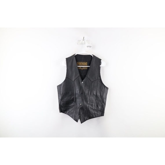 90s Streetwear Mens Medium Distressed Leather Mot… - image 1