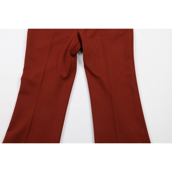 70s Mens 34x28 Knit Wide Leg Bell Bottoms Chino P… - image 3