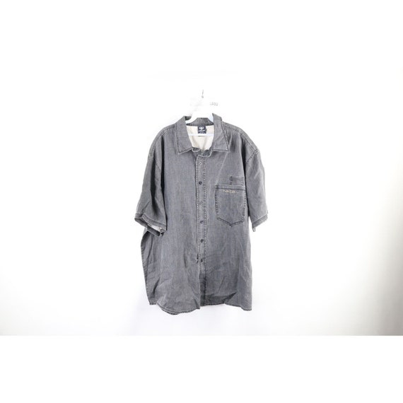 90s Pelle Pelle Mens 2XL Spell Out Baggy Fit Linen