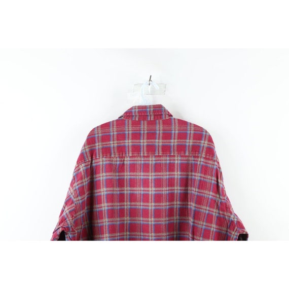 90s Dickies Mens 3XL Distressed Collared Flannel … - image 10