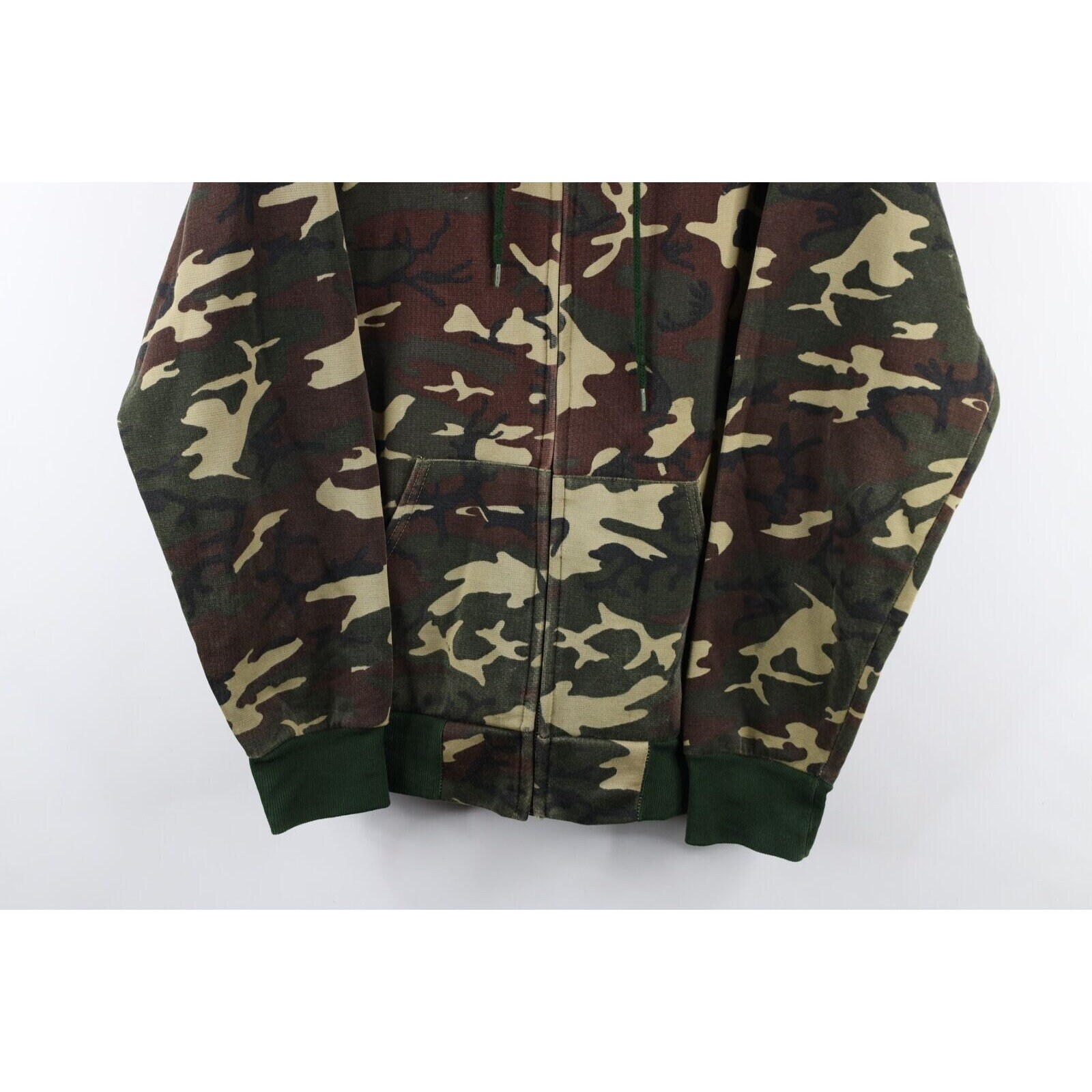 70s Streetwear Mens XL Faded Camouflage Thermal Lined Full