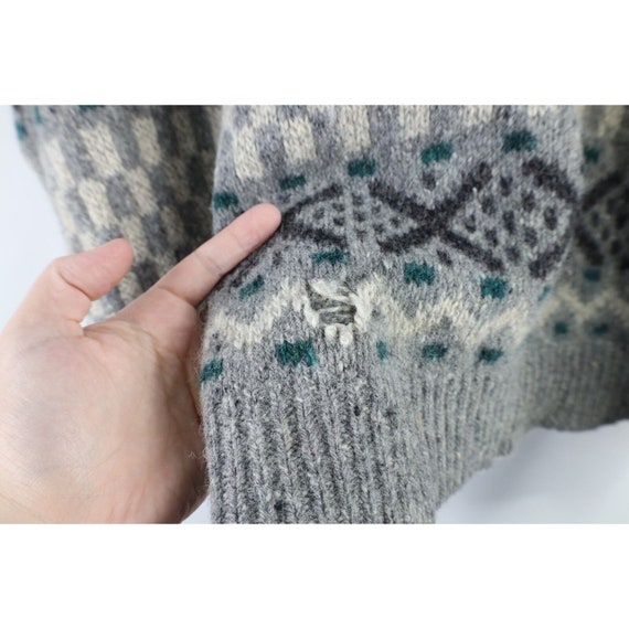 90s Streetwear Womens Medium Thrashed Wool Knit F… - image 5