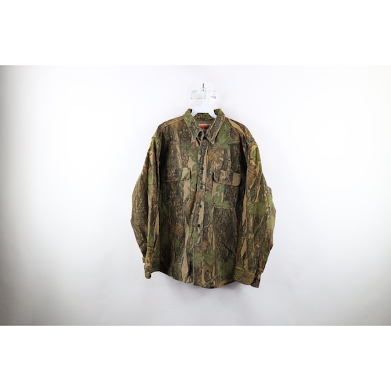 90s Streetwear Mens 2XL Trebark Camouflage Chamoi… - image 1