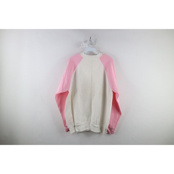 90s Streetwear Womens XL Blank Distressed Color B… - image 8