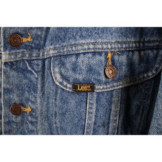 90s Lee Mens Large Distressed Western Denim Jean … - image 4