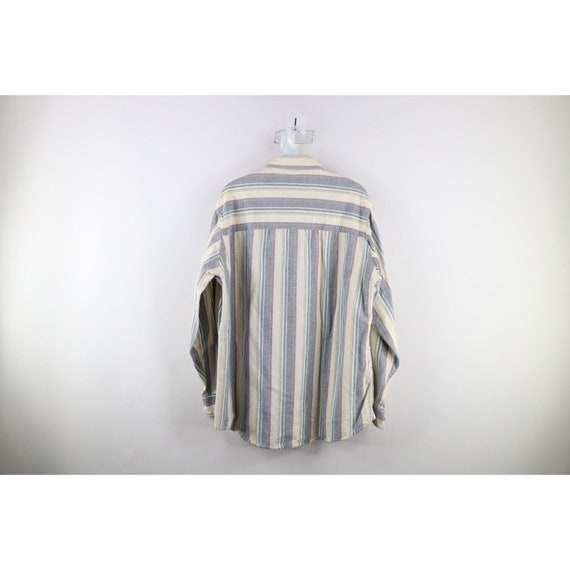 90s Streetwear Mens XL Distressed Rainbow Striped… - image 7