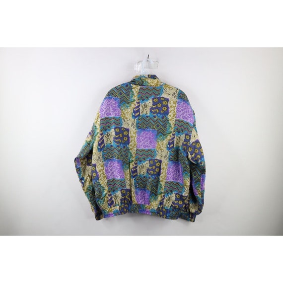 90s Streetwear Womens Size Large Rainbow Flower S… - image 9