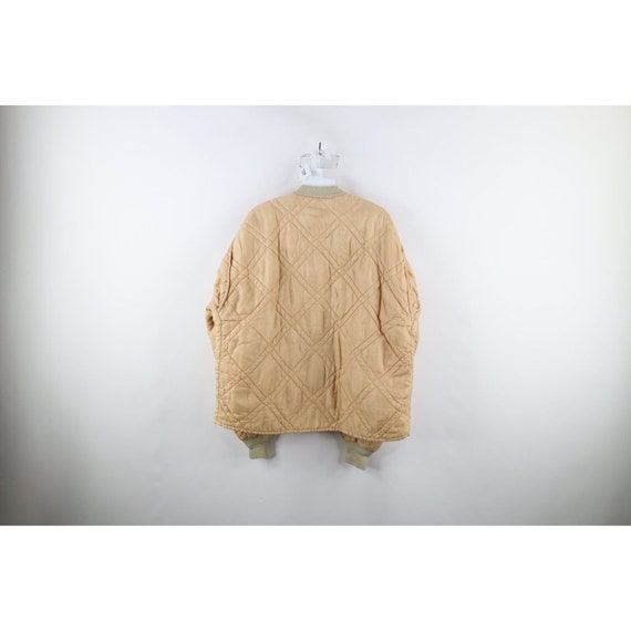 50s 60s Mens XL Distressed Blank Quilted Puffer W… - image 8