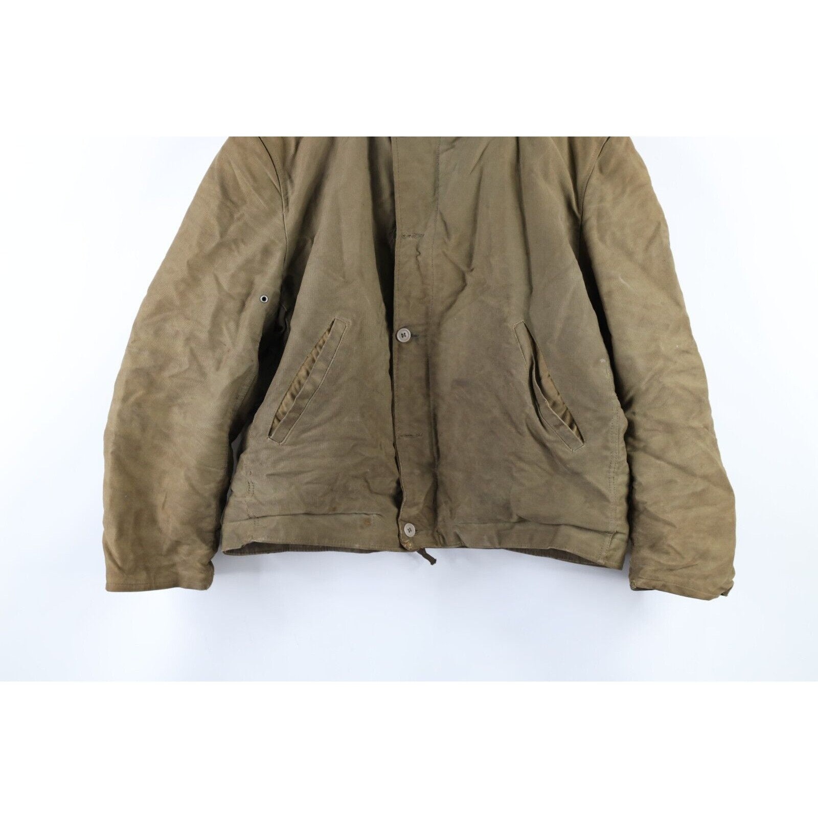 40s WWII Mens Size 44 US Navy N-1 Alpaca Lined Deck Jacket 40s WWII Mens Size 44 US Navy N-1 Alpaca Lined Deck Jacket