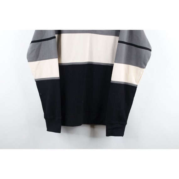 90s Streetwear Mens Medium Thermal Knit Color Blo… - image 3