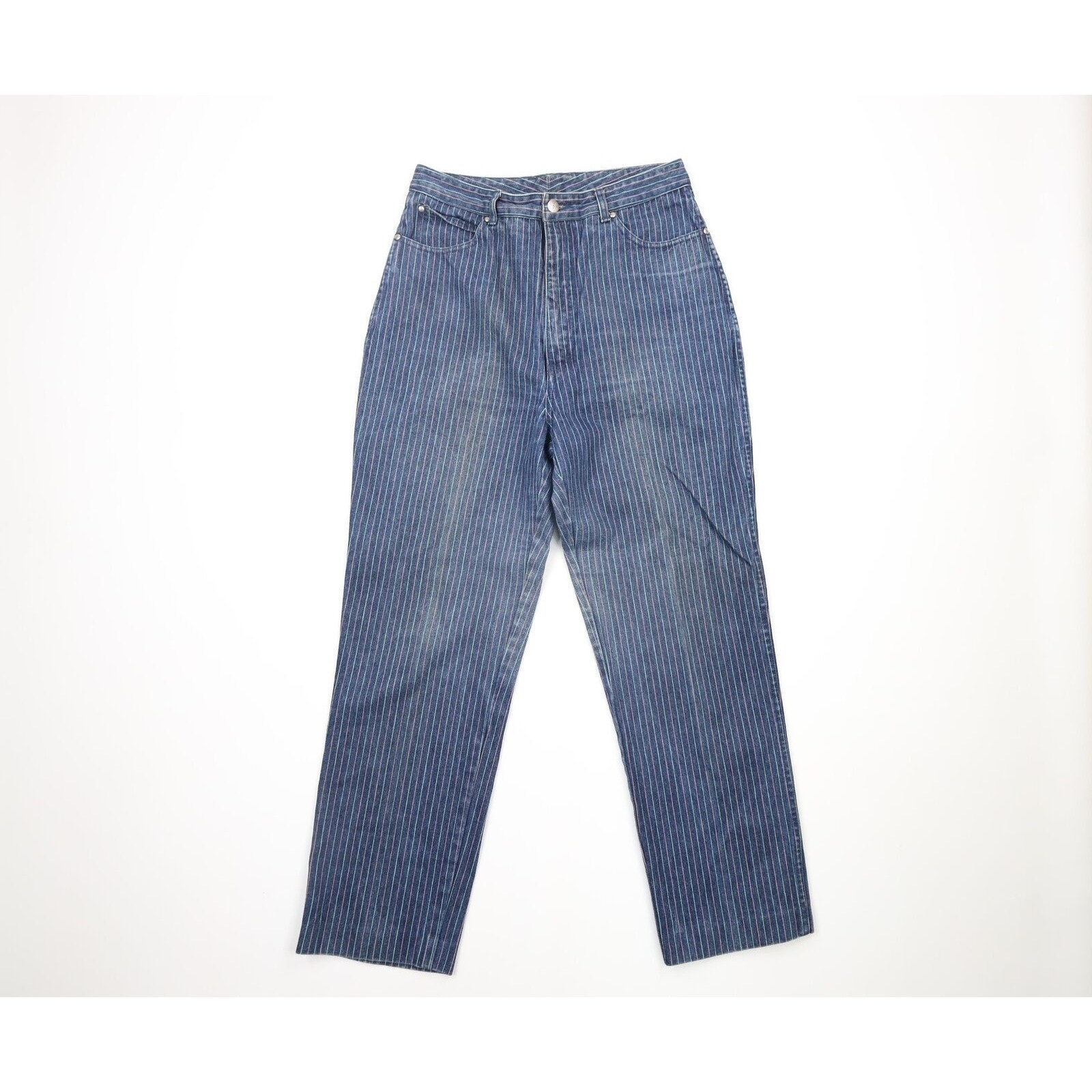 90s rainbow striped jeans discount