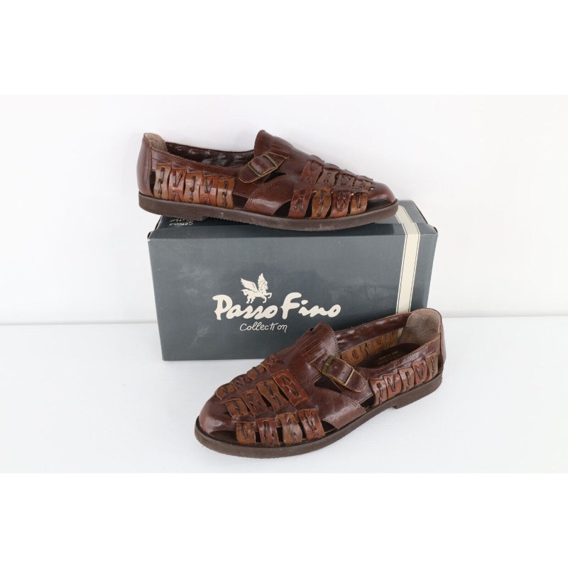 8092 mono leather fisherman sandals