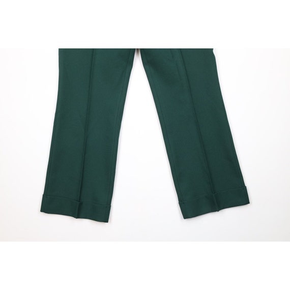70s Streetwear Mens 32x29 Flat Front Cuffed Knit … - image 4