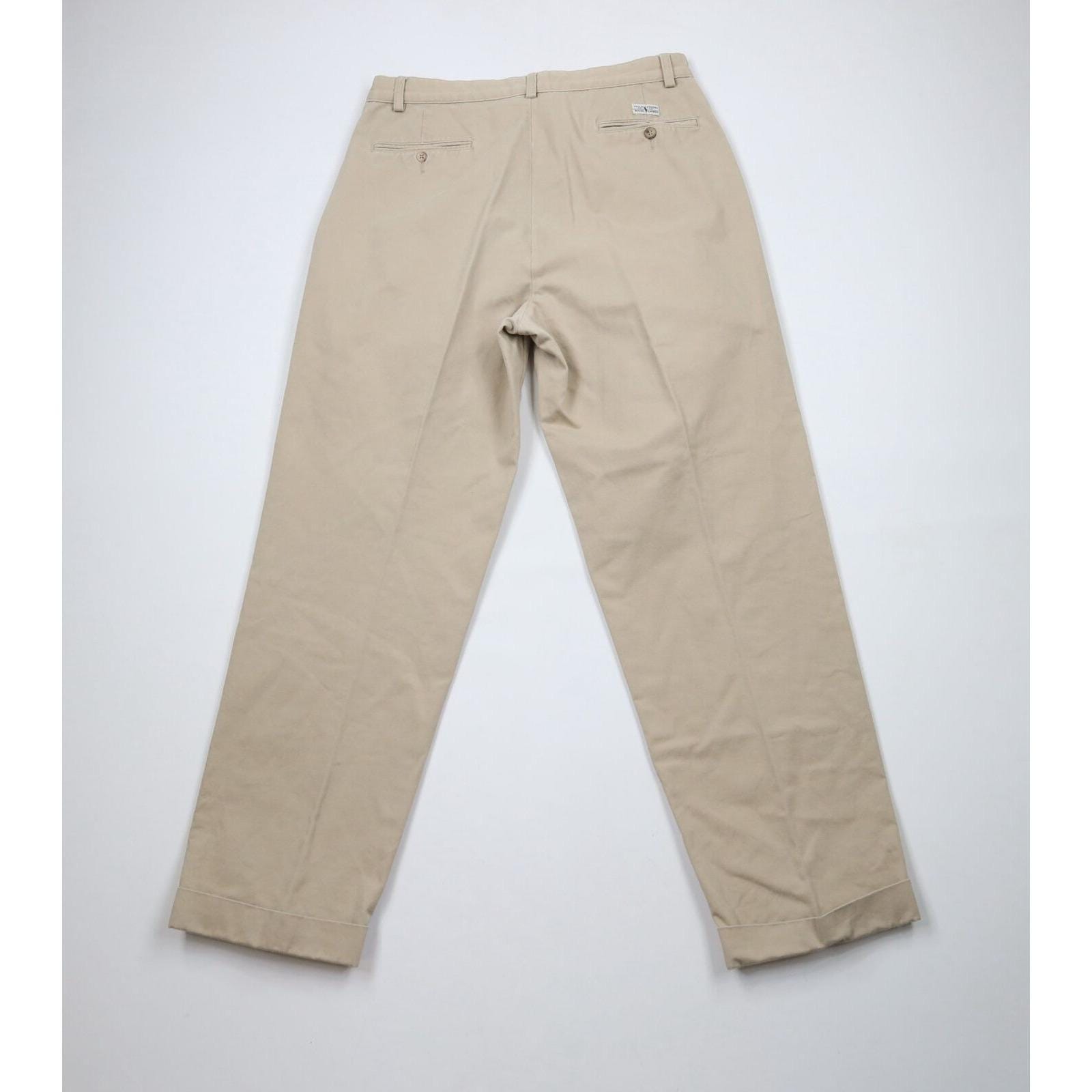 【新品未使用】90s polo Ralph Lauren check pants Vintage Polo Chino Ethan Pants Ralph Lauren Pleated Navy