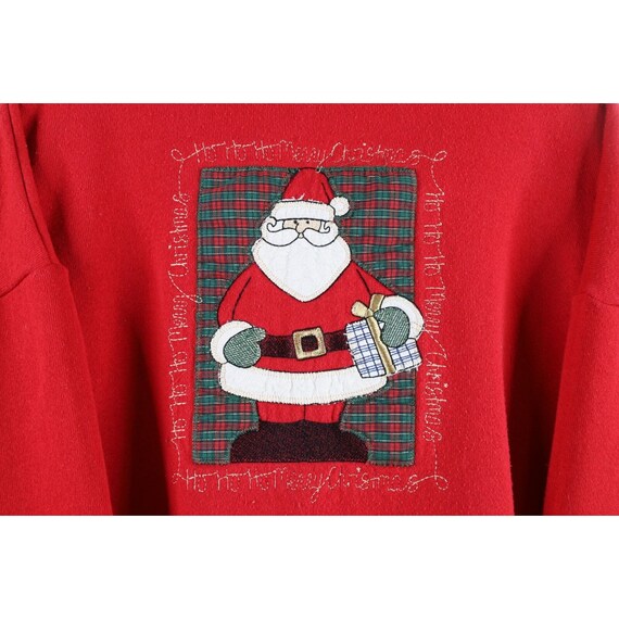 90s Streetwear Womens XL Faded Christmas Santa Cl… - image 4