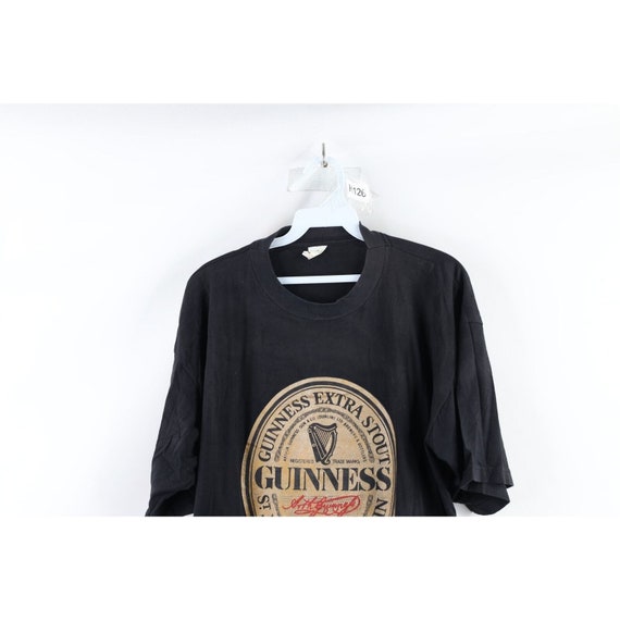 90s Mens XL Faded Spell Out Guinness Beer Extra S… - image 2