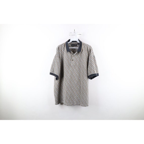 90s Streetwear Mens Size Large Faded Geometric Kn… - image 1