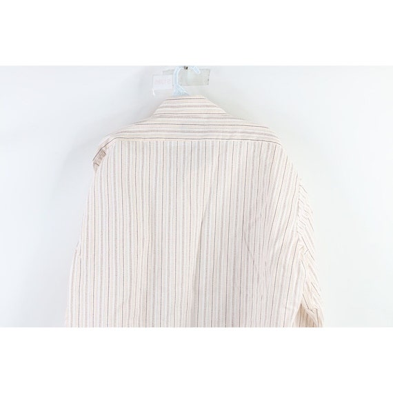 60s Streetwear Mens 17 34 Striped Collared Disco … - image 6