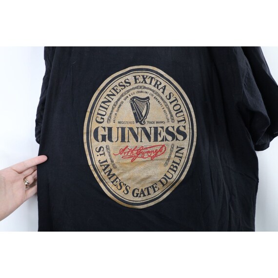 90s Mens XL Faded Spell Out Guinness Beer Extra S… - image 4