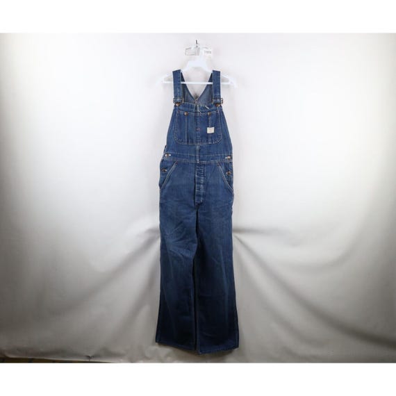 60s 70s Big Mac Mens 30x32 Distressed Square Bak Denim