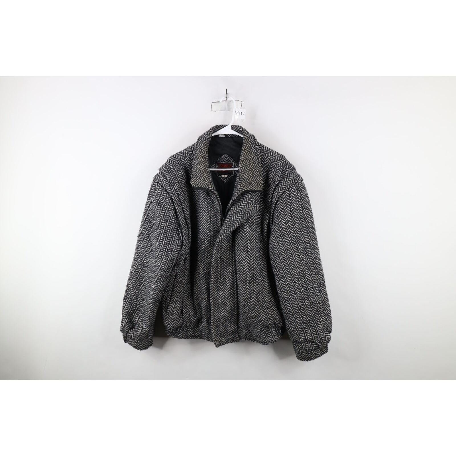 Herringbone Bomber Jacket - Etsy UK